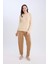 Pantolon Straight Fit Lastikli Bel Piliseli Basic Düz D4405AX24WN 4