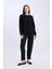 Pantolon Straight Fit Lastikli Bel Piliseli Basic Düz D4405AX24WN 4