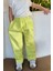 Kız Çocuk Pantalon Beli Lastikli Cepli Kuşaklı 2-6 Yaş, Fıstık Yeşili 1