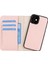 Apple iPhone 12 Mini Uyumlu Deri Cüzdanlı Kılıf Nu2 Pembe 1
