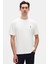 Relaxed Fit Ekru Düz T-Shirt 1