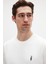 Relaxed Fit Ekru Düz T-Shirt 2