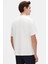 Relaxed Fit Ekru Düz T-Shirt 3