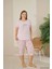 Büyük Beden Açık Pembe Polyviskon Kumaş Pijama Takımı – 7345 1