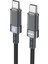 HM-535 Örgülü Hızlı Type-C To Type-C Şarj ve Data Kablosu, Estetik Tasarım, 60W 100CM, Andorid iPhone iPad Ipod Uyumlu, Siyah 1