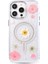 Newface iPhone 15 Pro Flower Magsafe Kapak - Pembe 1