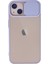 Newface iPhone 13 Kılıf Palm Buzlu Kamera Sürgülü Silikon - Lila 1