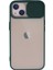 Newface iPhone 13 Kılıf Palm Buzlu Kamera Sürgülü Silikon - Yeşil 1