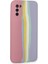 Newface Samsung Galaxy A03S Kılıf Ebruli Lansman Silikon - Pembe-Lila 3