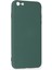 Newface iPhone 6 Plus Kılıf Nano Içi Kadife Silikon - Koyu Yeşil 3