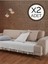 Elite Liva Ponponlu Ekru 2 Adet Koltuk Örtüsü 115X200 cm Kanepe Divan Çekyat Berjer Örtüsü Püsküllü 1 Adet 1