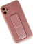 Newface iPhone 12 Kılıf Coco Karbon Standlı Kapak - Pembe 3