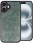 Newface iPhone 16 Plus Kılıf Aras Deri Kapak - Koyu Yeşil 1