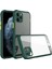 Newface iPhone 11 Pro Kılıf Miami Şeffaf Silikon - Koyu Yeşil 1