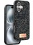 Onegif iPhone 16 Plus Bright Simli Kapak - Siyah 1