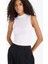 Slim Fit Dar Kesim Yarım Balıkçı Yaka Fitilli Kaşkorse Beyaz Atlet C7703AX25SP 1