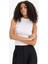 Slim Fit Dar Kesim Yarım Balıkçı Yaka Fitilli Kaşkorse Beyaz Atlet C7703AX25SP 4