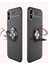 Newface iPhone Xs Max Kılıf Range Yüzüklü Silikon - Siyah-Mavi 2