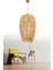 Istanbul Avize Saçaklı Rattan 50 cm Eskitme Tesisatlı Avize Bambu,iskandinav,bohem,modern Aydınlatma 1