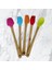 5'li Bambu Silikon Mini Spatula Seti Renkli 1