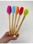 5'li Bambu Silikon Mini Spatula Seti Renkli 3