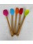 5'li Bambu Silikon Mini Spatula Seti Renkli 4