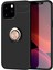 Newface iPhone 12 Pro Max Kılıf Range Yüzüklü Silikon - Siyah-Gold 1