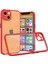 Newface iPhone 13 Mini Kılıf Miami Şeffaf Silikon - Kırmızı 1