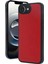 Newface iPhone 16E Kılıf Aras Deri Kapak - Kırmızı 3