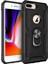 Newface iPhone 7 Plus Kılıf Sofya Yüzüklü Silikon Kapak - Siyah 1