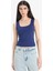 Slim Fit Dar Kesim Basic Düz Kare Yaka Atlet C2622AX25SP 4