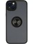 Newface iPhone 14 Kılıf Montreal Yüzüklü Silikon Kapak - Siyah 1