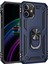 Newface iPhone 12 Kılıf Sofya Yüzüklü Silikon Kapak - Lacivert 1