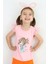 Kız Çocuk Tişört Çılgın Kız Baskılı Kolları Nakış Güpürlü 1.5-5 Yaş, Pembe 1