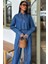 Denim Gömlek Plazzo Pantolon Takım 10163-08 5