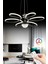 Istanbul Avize Papatya Siyah Kumandalı 3 Renk Ledli Modern LED Avize 3