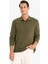 %100 Pamuk New Regular Fit Basic Düz Uzun Kollu Dokulu Pike Polo Tişört D7530AX25SP 3