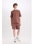 %100 Pamuk Regular Fit Düz Paça Şort E0442AX25SM 2