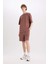 %100 Pamuk Regular Fit Düz Paça Şort E0442AX25SM 3