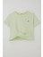 Kız Çocuk Tişört Armalı Göbek Kısmı Dekolte Detaylı 9-16 Yaş, Su Yeşili 1