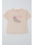 Kız Çocuk Tişört Çiçek Baskılı 8-14 Yaş, Pudra 1