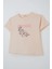 Kız Çocuk Tişört Çiçek Baskılı 8-14 Yaş, Pudra 3