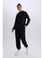 Fit Oversize Geniş Kalıp İnce Sporcu Eşofman Altı Çift Cepli Jogger Paça Standart Boy Skuba Dalgıç Kumaş Z6694AZ24AU 5