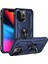 Newface iPhone 13 Pro Max Kılıf Sofya Yüzüklü Silikon Kapak - Lacivert 2