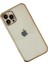 Newface iPhone 12 Pro Max Kılıf Razer Lensli Silikon - Gold 2