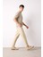 %100 Pamuk Yazlık Jogger Pantolon Regular Fit Normal Kesim Keten Görünümlü Düz Paça Cepli B4138AX25SP 3
