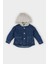 Erkek Bebek Kapüşonlu Cepli Düğmeli Jean Ceket E0285A525SP 2