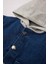 Erkek Bebek Kapüşonlu Cepli Düğmeli Jean Ceket E0285A525SP 3