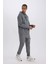 Fit Sporcu Jogger Eşofman Altı Standart Fit Üç Cepli Beli Bağcıklı Lastikli Paça D3741AX24WN 3