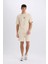 Regular Fit Düz Paça Cepli Basic Düz Şort B8792AX25SM 3